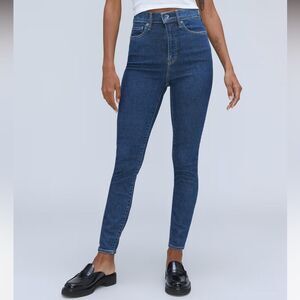 Everlane NWT High Rise Skinny Jeans Size 24 Tall Medium Blue Wash